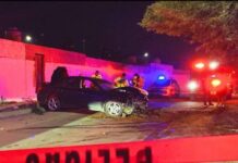 FGJES investiga hecho vial ocurrido al norte de Hermosillo que dejó a dos personas lesionadas