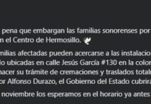 Gobierno del Estado cubrirá gastos funerarios de víctimas del incendio en Waldos