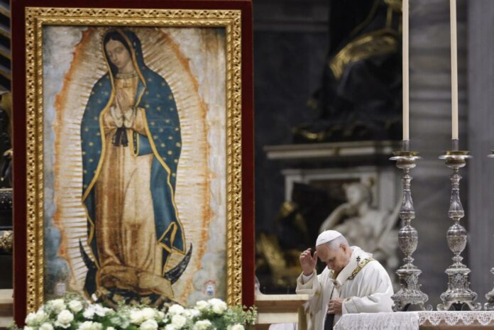 Pope Leo XIV celebrates a mass in memory of Blessed Virgin of Guadalupe