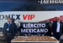 En Sonora, aseguran cocaína y goma de opio en autobús con destino a Estados Unidos; detienen a dos