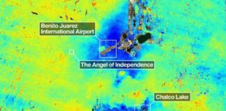 Nuevo satélite de la NASA revela en tiempo real el hundimiento de la Ciudad de México