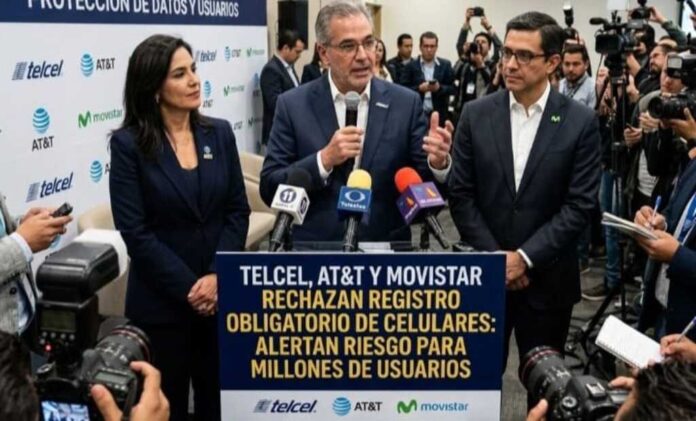 TELCEL, AT&T Y MOVISTAR RECHAZAN REGISTRO OBLIGATORIO DE CELULARES ALERTAN RIESGO PARA MILLONES DE USUARIOS (1)