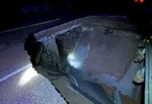 Colapsa puente y cierran tramo de carretera Agua Prieta–Janos por fuertes lluvias
